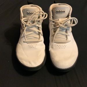 White and black, Adidas, basketball shoes